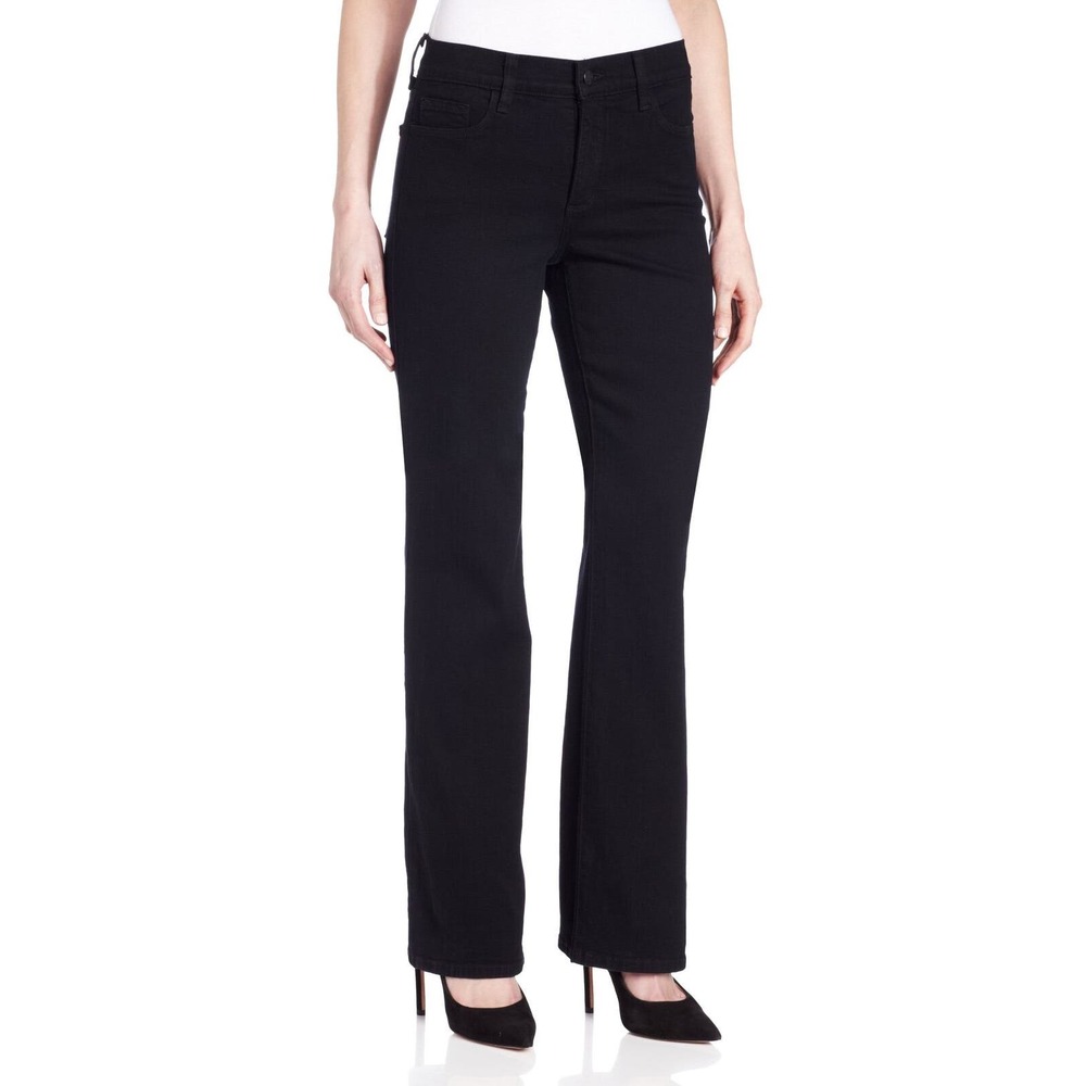 NYDJ Women's Petite Size Barbara Bootcut Jeans 12 Petite Black